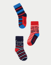 Joules Childrens Eat Feet Brilliant Bamboo Socks 3 Pack